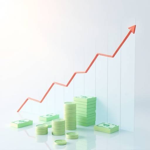 Graph showing increasing cash flow